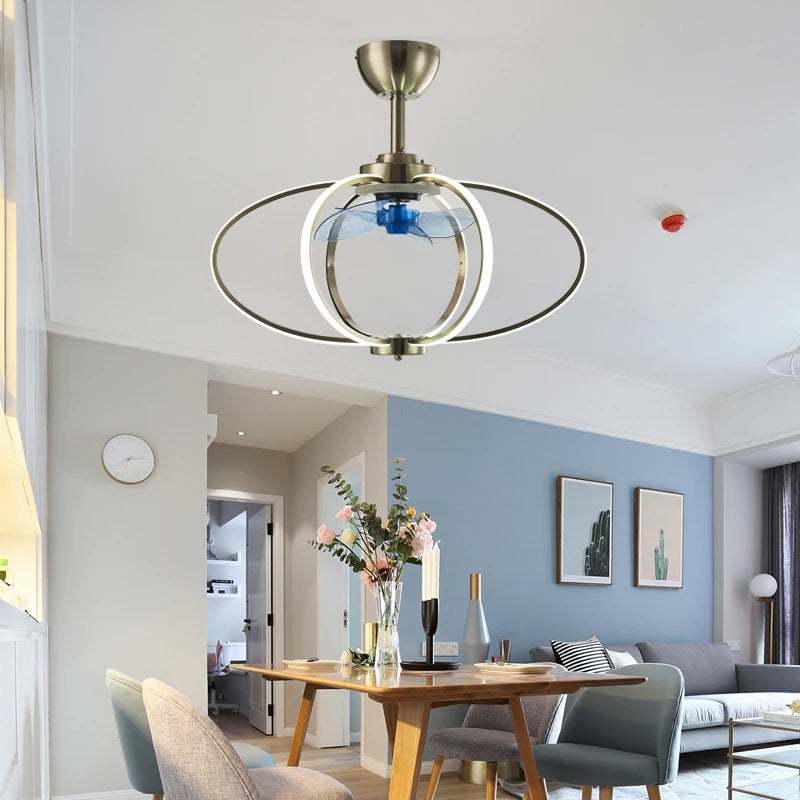 Seamless Comfort: Invisible Ceiling Fan with Remote Control - LED Light for Tranquil Bedroom and Living Room Atmosphere