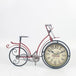 Quirky Vintage Iron Bicycle Table Clock: Bursting with Vibrant Colors