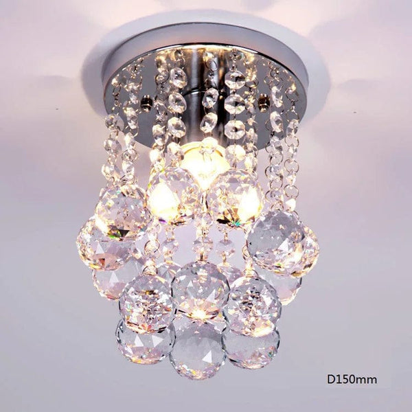 Small Chandelier Ceiling Lamp - 3W LED Crystal Pendant Light for Stylish Hallways