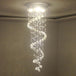 Contemporary Opulence: Luxury Modern K9 Crystal Ceiling Lights - Small Fixtures with Spiral Crystal Design