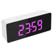 Ganxin Mirror Electronic Digital Alarm Clock: Wall Mounted with Thermometer, LED Night Light, and Travel Function