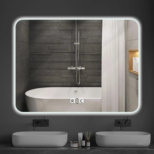 Smart Luxury: Rongchang Touch Button LED Light Bathroom Mirror for Modern Vanities