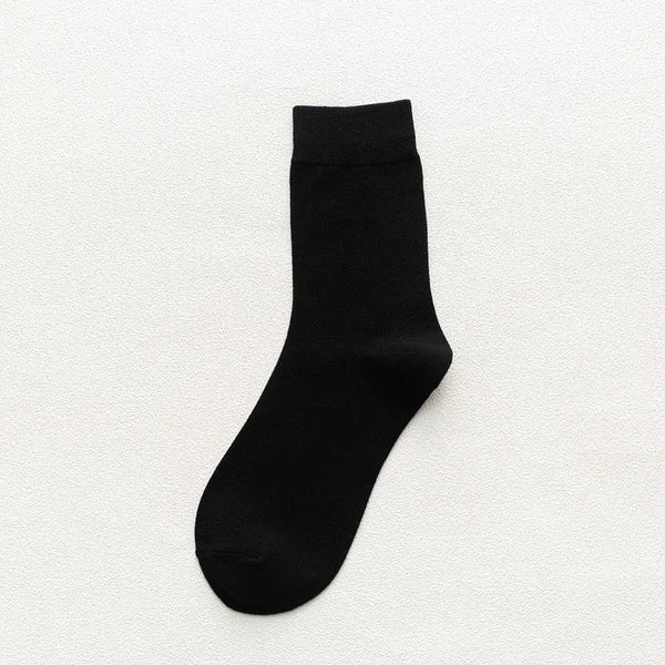 Diabetic Breathable socks anti odor black organic bamboo fiber socks vertical line deodorant crew socks