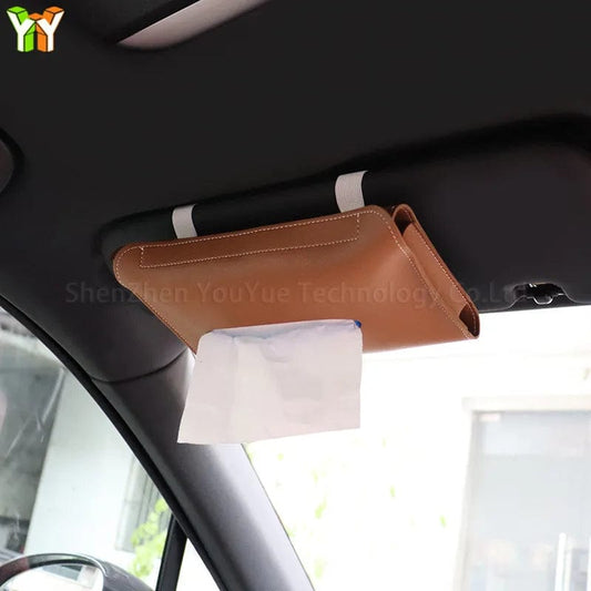 Organize with Elegance: Backseat Tissue Case for Car Sun Visor – A Touch of Luxury