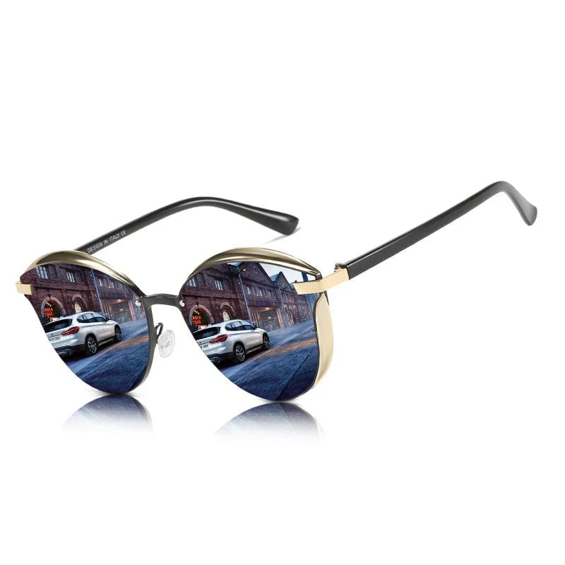 Cat Eye Round Polarized Sunglasses for Men and Women - Fashionable Shades for a Classic Look