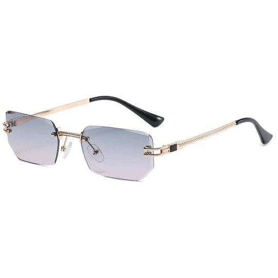 Trendy Polygon Rimless Sunglasses for Women - Fashionable Frameless Ins Sunglasses