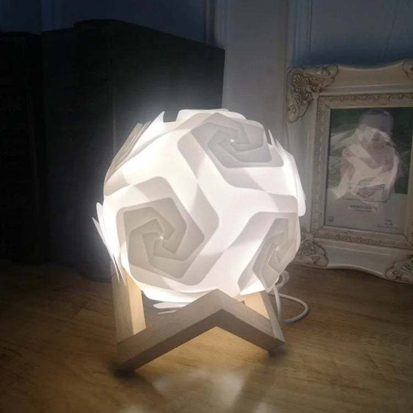 Illuminate Imagination: IQ Ball Puzzle DIY LED Night Light with Rose Shape for Creative Minds