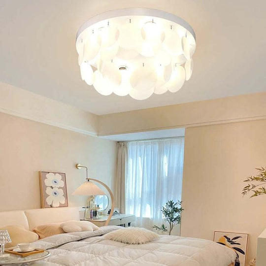 Luxurious Simplicity: Nordic Modern Iron LED Ceiling Lamp - Elegant Round Design for Bedroom and Living Room Ceiling Light