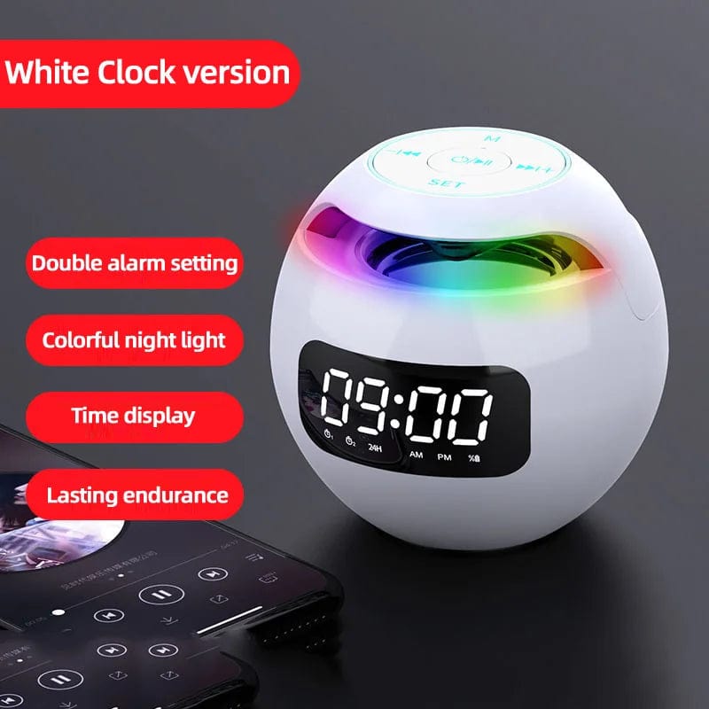 Portable Multifunctional Smart Mini Clock: Colorful Subwoofer Wireless Speaker