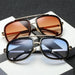Fashion Designer Vintage Metal Frame Square Sunglasses for Men: Stylish Shades