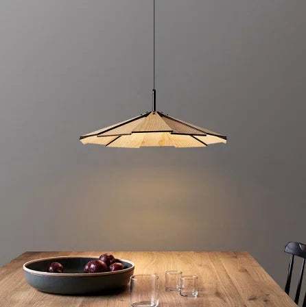 Japanese Style Nordic Wooden Pendant Light Fixture Simple LED Ceiling Hanging Lamp for Restaurant Cafe Bar Dining Table Bedroom