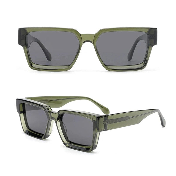 Funky Square Luxury Sunglasses with Thick Acetate Frame - Fashion-forward Eyewear