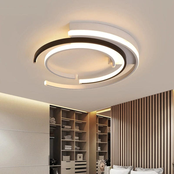 Nordic Elegance Illuminated: Modern Dimmable Round Aluminum LED Lighting for Living Room and Bedroom