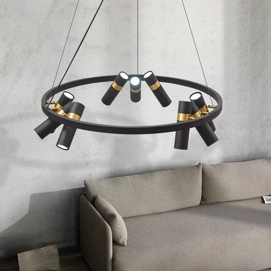 Nordic Home Decor Pendant Lamp - Modern Black LED Hanging Light for Dining Rooms