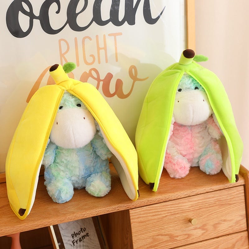 Donkey to Banana Transforming Plush Doll | Unique Fruit-Themed Soft Toy