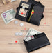 Modern Innovation: Carbon Fiber Leather Pop-It Wallet with RFID Protection and Pop-Up Mechanism