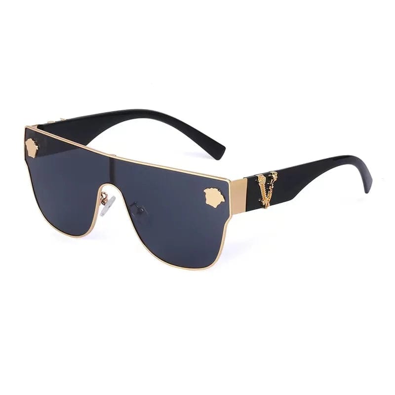 Metal Frame One-Piece Sun Glasses - New Luxury Gafas Mujer, Fashionable Sunglasses for Women