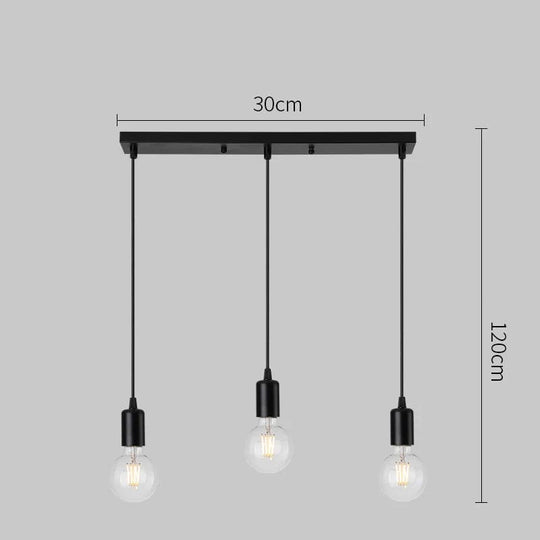 Pendant Lighting - Simple Chandeliers and Lamps with Options for 1 Head or 3 Heads