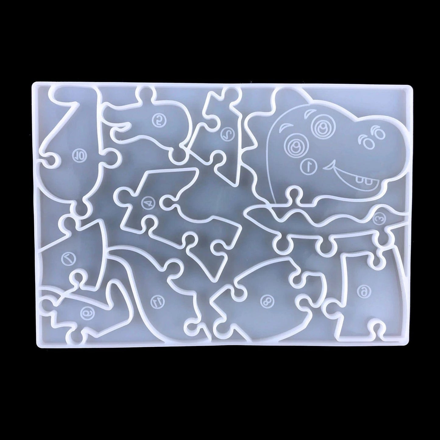 Craft Your Jurassic World: Dive into Creativity with our Silicone Epoxy Dinosaur Puzzle Molds