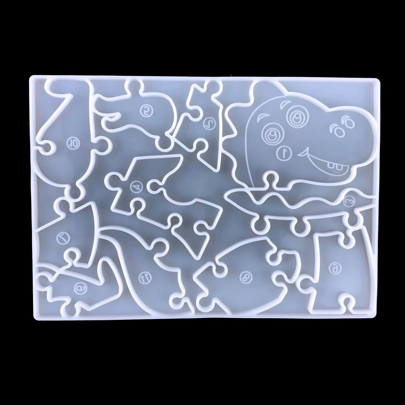 Craft Your Jurassic World: Dive into Creativity with our Silicone Epoxy Dinosaur Puzzle Molds