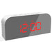 Modern Alarm Clock with USB Charger Ports Digital Mirror Alarm Clock Best Decorative for Table Bedroom Wall LED Time Clock