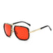 Fashion Designer Vintage Metal Frame Square Sunglasses for Men: Stylish Shades