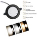 Dimmable LED Ceiling Lamp with Recessed Black Downlights - Perfect for Living Rooms and Bedrooms - 5W Fixture Light at 110V