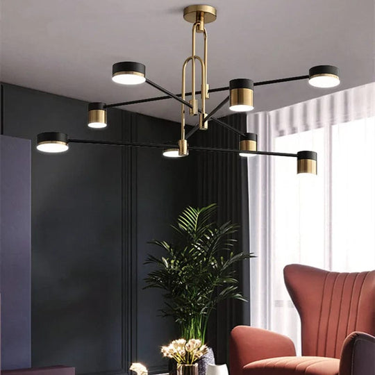 Understated Elegance: High-Quality Simple Modern LED Chandelier - Smooth Design for Living and Dining Rooms