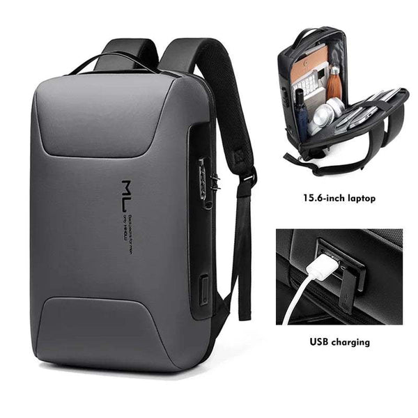 Laptop USB Charging Men's Waterproof Backpack - Your College Essential