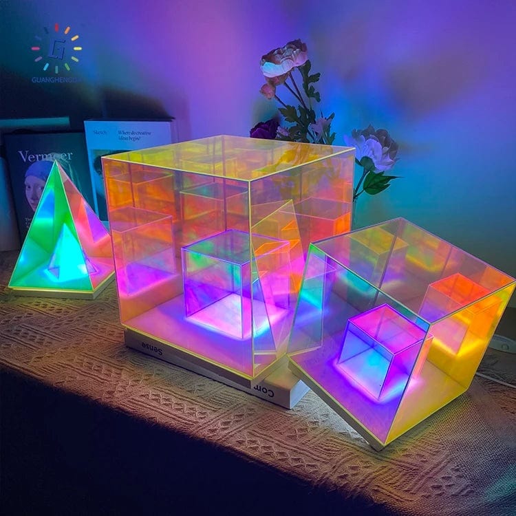 Infinite Brilliance: High-Quality Infinity Cube Ambient Night Light for Modern Bedrooms