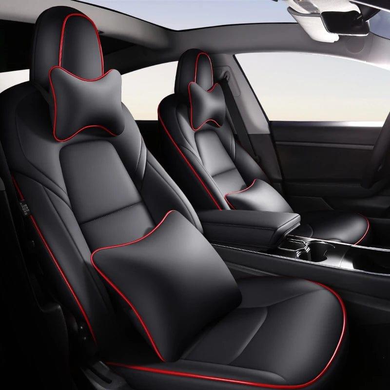 Crafted Elegance: Premium Leather Seat Cover for Tesla Model 3 - Car Accessories Redefined