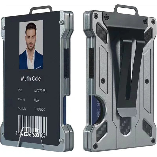 New Work Permit Card Case with Transparent Holder and RFID Anti-Theft