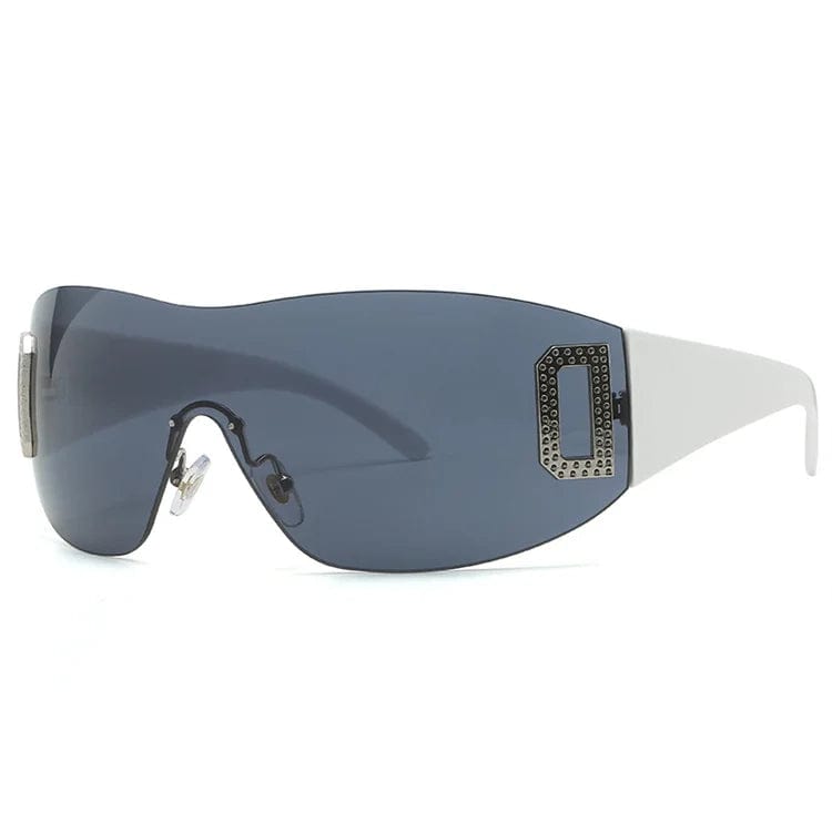 Oversized Rimless Luxury Sunglasses - Punk Y2K Style