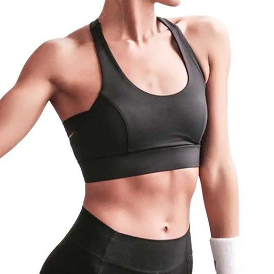 Experience Ultimate Comfort and Style with our High Impact Push Up Backless Seamless Gym Ribbed Sports Bra