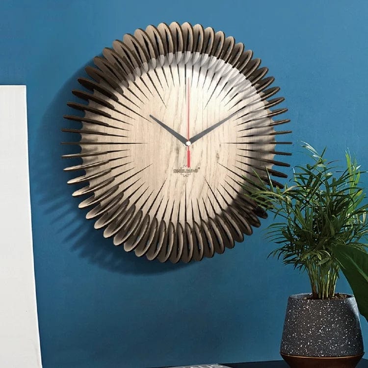 Personalized Timekeeping: Wooden Wall Clock Puzzle - A Statement Piece for Home Decor