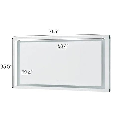Clear Vision, Modern Style: LED Backlit Smart Bathroom Mirror with Defogger and Touch Controls