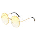 Exquisite Floral Rimless Sunglasses: Fashion Luxury for Women & Men