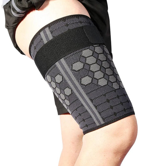 Optimize Your Runs: Embrace Comfort and Support with Adjustable Nylon Thigh Compression Sleeves