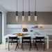 Aluminum Tube Pendant Light: Modern Black Brass