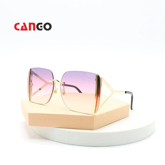 Square Oversized Rimless Sunglasses for Women - Stylish Female Shades