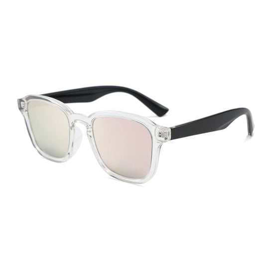 Trendy UV400 Women's Sunglasses with Square Transparent Frames