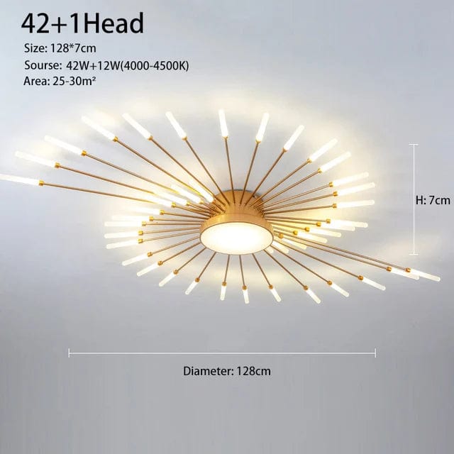 Modern Fireworks Led Ceiling Chandelier Lamp Indoor Lighting For Living Room Bedroom Home Decoration Kitchen Dining Table Light