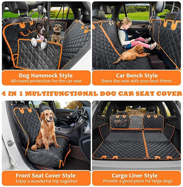 Pet-Friendly Travel: Scratchproof Car Seat Cover with Mesh Window for Dogs on the Go