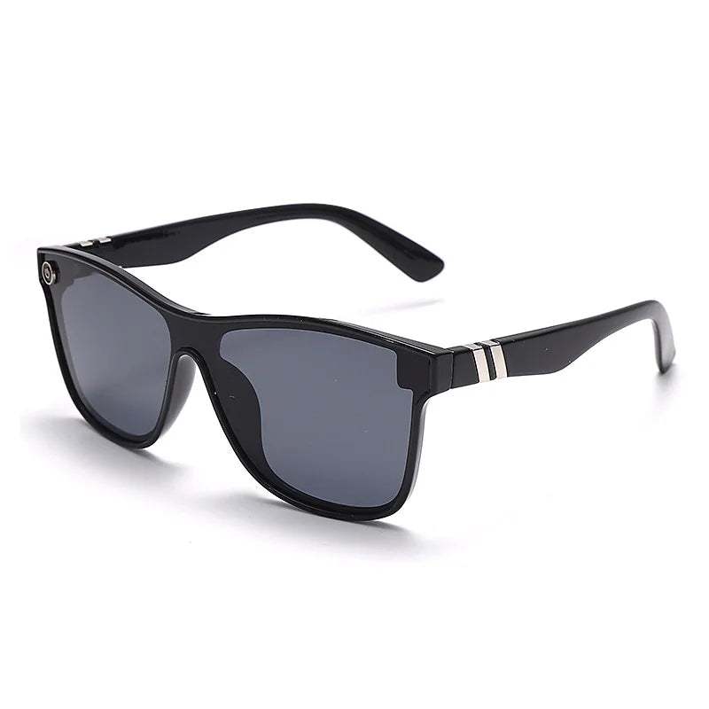 Men and Women's Fashion Eyewear: Vintage Big Frame Sun Glasses with One-Piece Lens for Driving