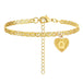 Cuban Link Anklet Bracelet - Heart Initial Anklet for Women, Stylish and Trendy Jewelry