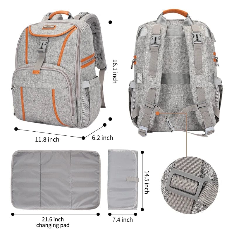 Spacious and Weather-Ready: Large Diaper Backpack with Crib for the Ultimate Outdoor Parenting Experience