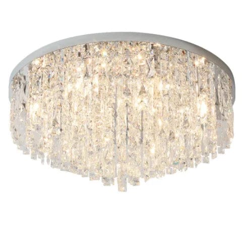 Luxurious Illumination: Round LED Ceiling Lamps - Crystal Luxury Lights for Bedrooms and Dining Rooms