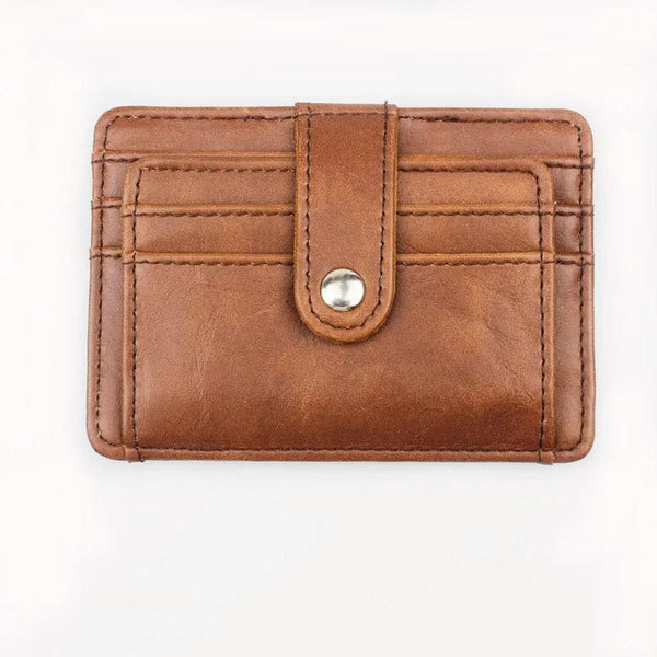 Modern Security, Classic Style: RFID Leather Stocking Men's Smart Card Wallet for Everyday Carry