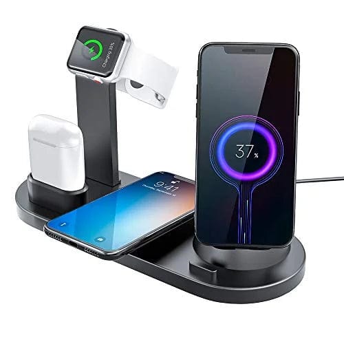 Holder Phone Popular Multifunctional 6 in1 4 in 1 Wireless Charger Fast Charging Dock Stand Desktop Charging Station