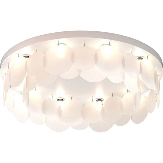 Luxurious Simplicity: Nordic Modern Iron LED Ceiling Lamp - Elegant Round Design for Bedroom and Living Room Ceiling Light